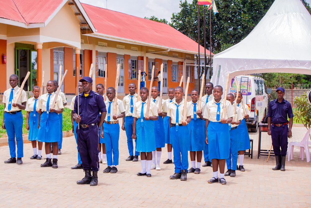 Students on parade